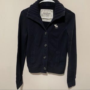 Abercrombie & Fitch Navy Buttoned Sweater Size S